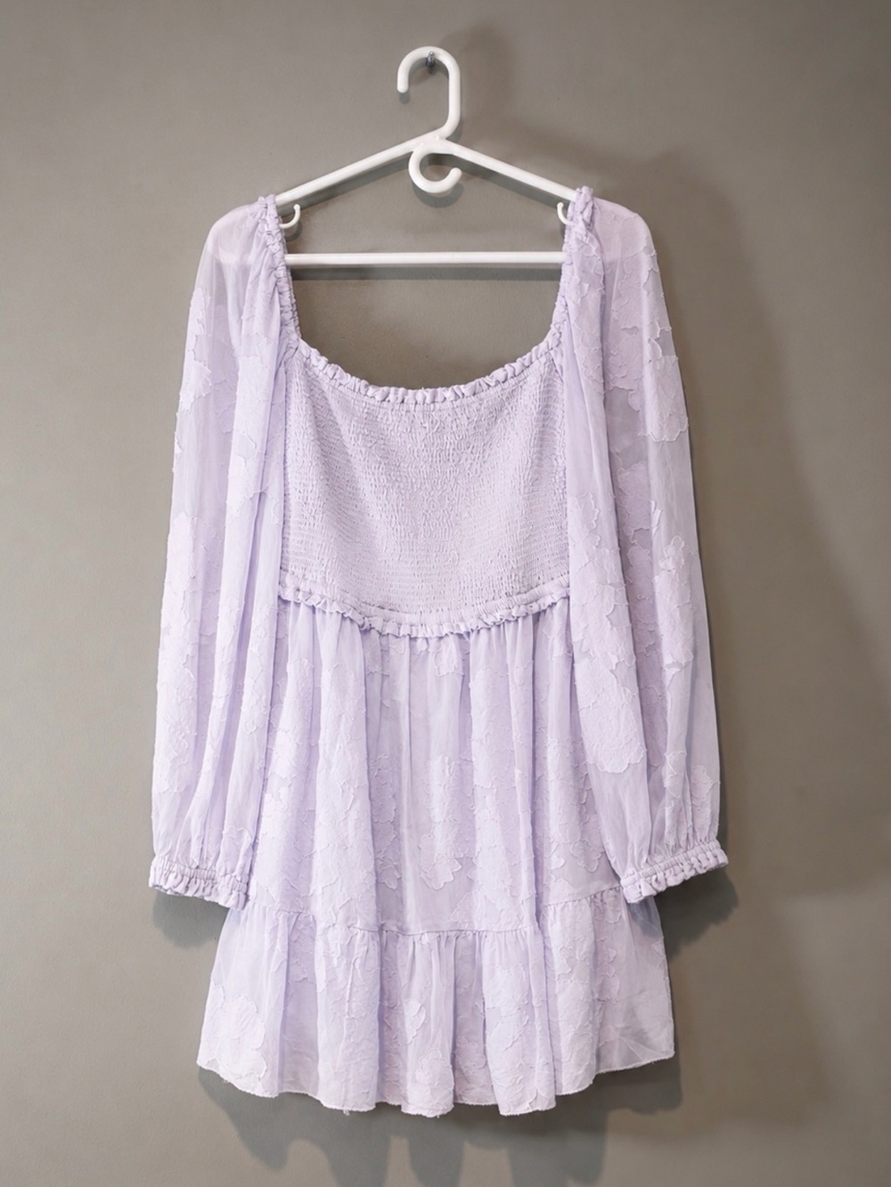 Aritzia WILFRED Tempest Dress Size M Ice Lavender Floral - Picture 2 of 11